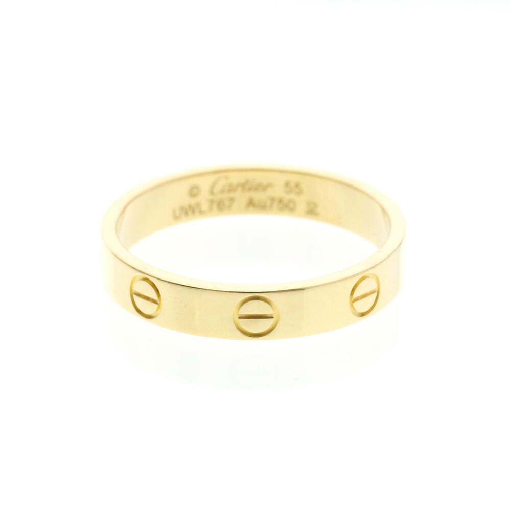 Cartier Mini Love Ring Yellow Gold (18K) Fashion No Stone Band Ring Gold